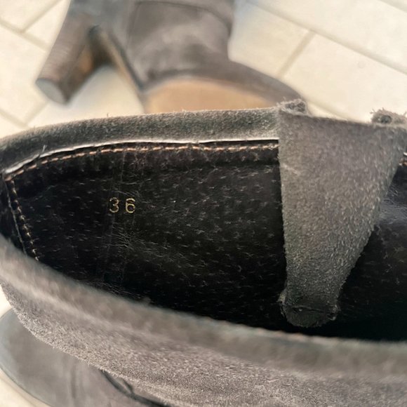 BARNEYS NEW YORK Grey Suede Ankle Boots - Picture 8 of 9